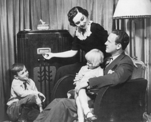 radio show and dinner with the family